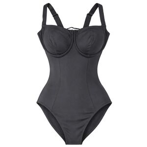 TA3 Lifty Sculpting One Piece Swimsuit Built In Lift Tummy Control Black S NWT